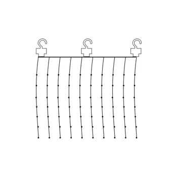 Bestent Světelná LED záclona, 100 LED, 1 m, teplá bílá