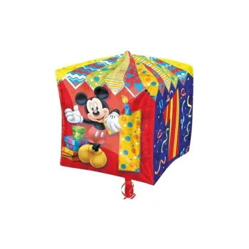 Folat Balónek fóliový Krychle Mickey Mouse 1. narozeniny 38 cm