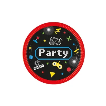 Procos TALÍŘKY papírové Gaming Party 23cm