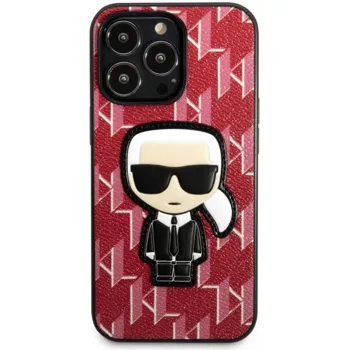 Pouzdro Karl Lagerfeld Monogram Ikonik Apple iPhone 13 Pro, červené