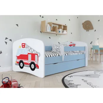 Kocot Kids Babydreams hasičské auto modrá s matrací