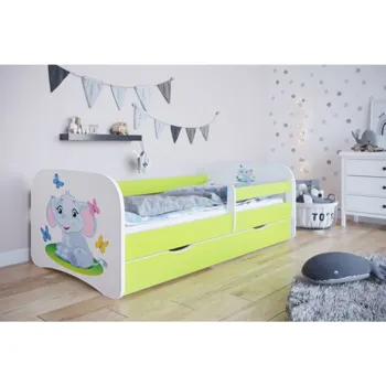 Kocot Kids Babydreams slon s motýlky zelená s matrací