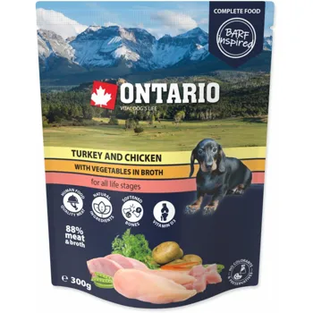 Ontario krůta+kuře se zeleninou ve vývaru 300 g