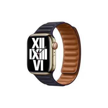 Apple Watch 41mm inkoustově fialový kožený tah - S/M MP833ZM/A