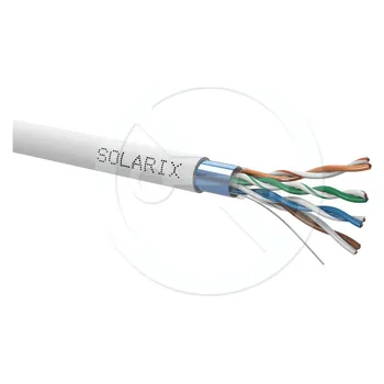 Solarix SXKD-5E-FTP-PVC CAT5e, FTP PVC, drát, 305m, šedý