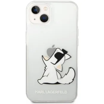 Pouzdro Karl Lagerfeld PC/TPU Choupette Eat Apple iPhone 14 Plus, čiré