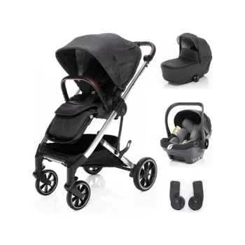 Zopa set Quest + korba + autosedačka Zopa X1 Plus i-Size a adaptéry Vulcan Black/Silver 2022