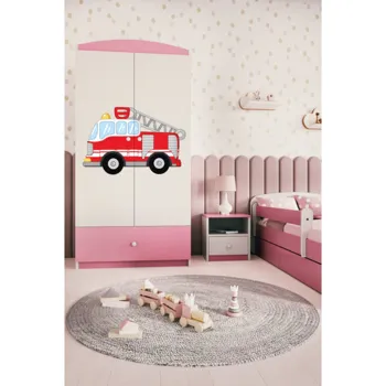 Kocot kids Babydreams 90 cm hasičské auto růžová