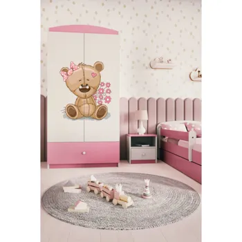 Kocot kids Babydreams 90 cm méďa s kytičkami růžová