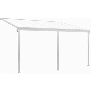 Juskys Borneo 4,9 x 3 m s dvoustěnnými deskami bílá