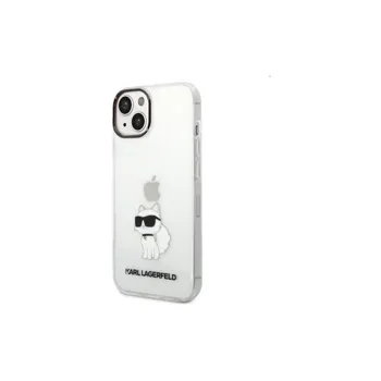 Pouzdro Karl Lagerfeld Apple iPhone 14 Plus IML NFT Choupette čiré