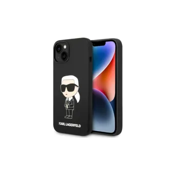 Pouzdro Karl Lagerfeld iPhone 14 Plus Silicone Ikonik Magsafe černé