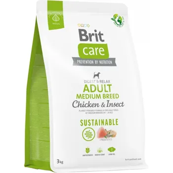 Brit Care Sustainable Adult Medium Breed Chicken & Insect 3 kg