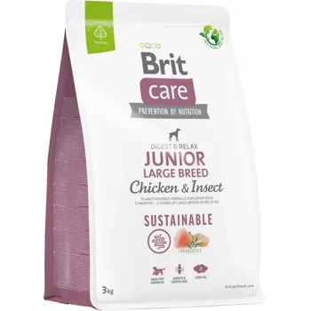 Brit Care Sustainable Junior Large Breed Chicken & Insect 3 kg