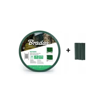 Bradas stínící fólie na plot 450g/m2 + spony 0,0475 m x 35 m green