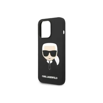 Pouzdro Karl Lagerfeld Silicone Ikonik Karl`s Head MagSafe iPhone 14 Pro černé