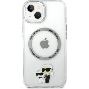 Pouzdro Karl Lagerfeld MagSafe Kompatibilní IML Karl and Choupette NFT iPhone 13 Pro Transparent