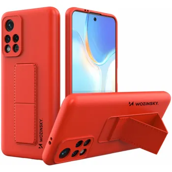 Pouzdro Wozinsky Flexibilné silikónové puzdro so stojanom na Xiaomi Poco M4 PRO 5G Red