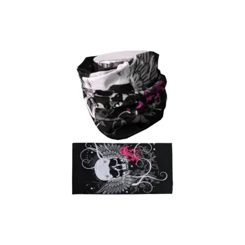 MTHDR Scarf Skull pink nákrčník černá/bílá/růžová