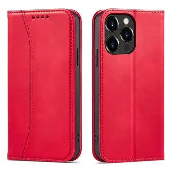 Pouzdro Hurtel Magnet Fancy Case elegantní knížkové iPhone 13 Pro MAX Červené