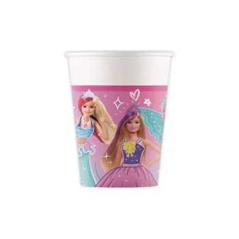 Procos Kelímky papírové Barbie Fantasy 200 ml