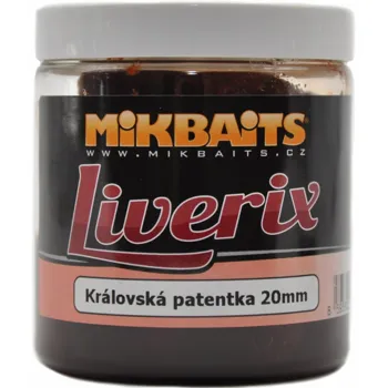 Mikbaits boilies Liverix v dipu 250ml Královská patentka 20mm