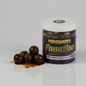 Mikbaits Fanatica boilies v dipu 250ml Losos Ráček Asa 16mm