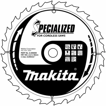 Makita Pilový kotouč na dřevo B-09151 Specialized, 160x20mm, 24 zubů