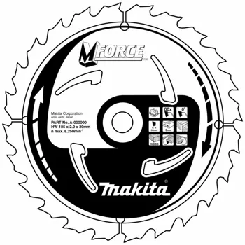 Makita Pilový kotouč na dřevo B-08062 MForce, 190x15/88mm, 24 zubů