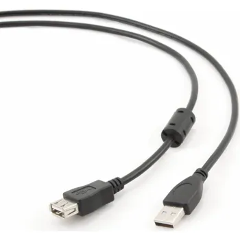 Gembird CCP-USB2-AMAF-6 Kabel USB A-A 1,8m 2.0 prodluž,HQ Black,zlac.kont.