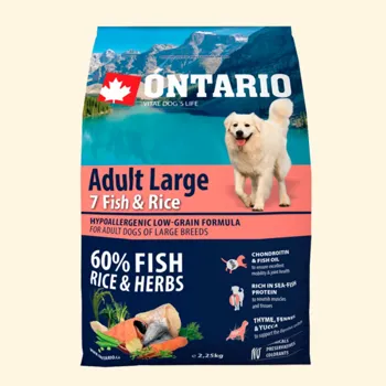 Ontario Adult Large 7 Fish & Rice 2,25 kg