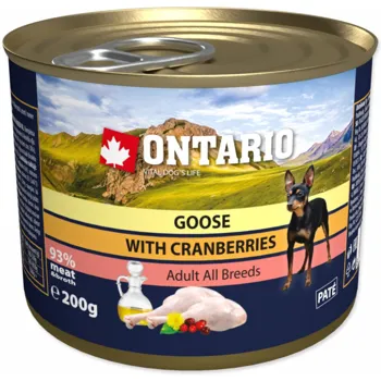 Ontario Husa s brusinkami a lněným olejem – 200 g