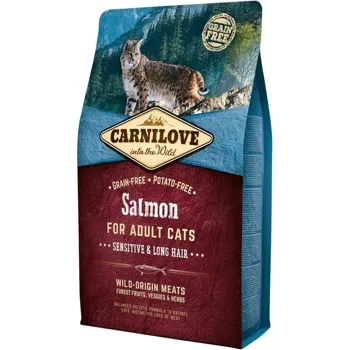 Carnilove Salmon for Adult Cats Sensitive & Long Hair 2 kg