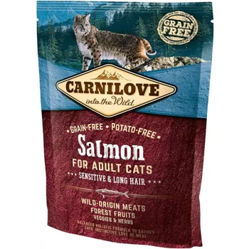 Carnilove Salmon for Adult Cats Sensitive & Long Hair 400 g