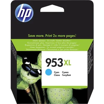 HP 953XL originální inkoustová kazeta azurová F6U16AE