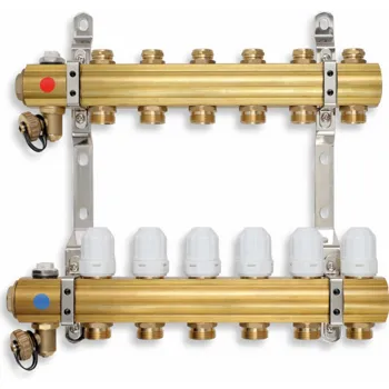 NOVASERVIS Rozdělovač s regulačními, termost. a mech. ventily 12-okruhů (RZ12S)