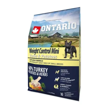 Ontario Mini Weight Control Turkey & Potatoes 2,25 kg