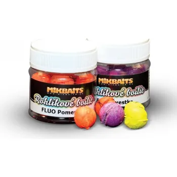 Mikbaits Fluo rohlíkové boilies 50ml Pomeranč