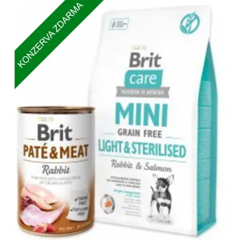 Brit Care Mini Grain-free Light & Sterilised Rabbit & Salmon 2 kg