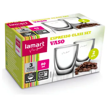 Lamart LT9009 Sada sklenic Vaso na espresso 2 ks 80 ml