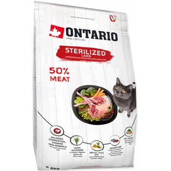 Ontario Cat Sterilised Lamb 2 kg