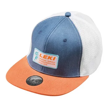 Leki Makalu Trucker Cap denim orange white