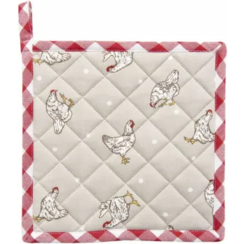 Červená chňapka -podložka Lucky Chicken - 20*20 cm