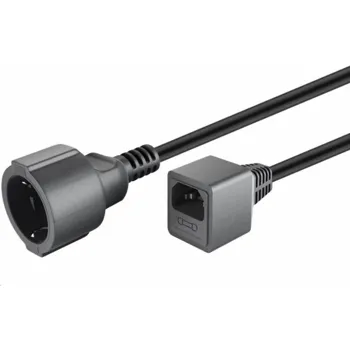 PREMIUMCORD Kabel napájecí 230V prodlužovací 23 cm s EURO konektorem do UPS (ppu1-01