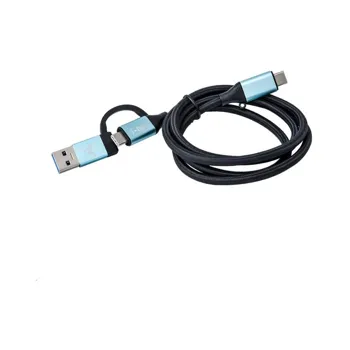 i-Tec C31USBCACBL USB-C na USB-C a USB-A, 1m, černo-modrý