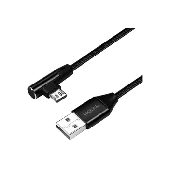 Logilink CU0141 USB 2.0 - micro-USB (90° angled) male, 0.3m