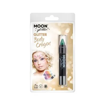 Smiffys Pastelka na tělo Moon Glitter Holographic zelená 3,5g