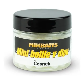 Mikbaits Mini boilies v Dipu 50ml 6-8mm Jahoda