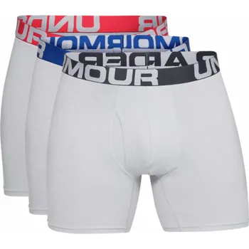 Under Armour Charged Cotton 6" boxerky šedé 3 ks