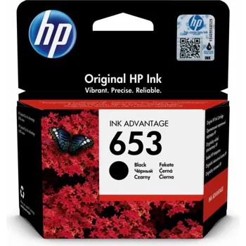 HP 653 originální inkoustová kazeta černá 3YM75AE